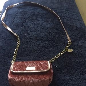 Betsy Johnson pink velvet purse 😍
